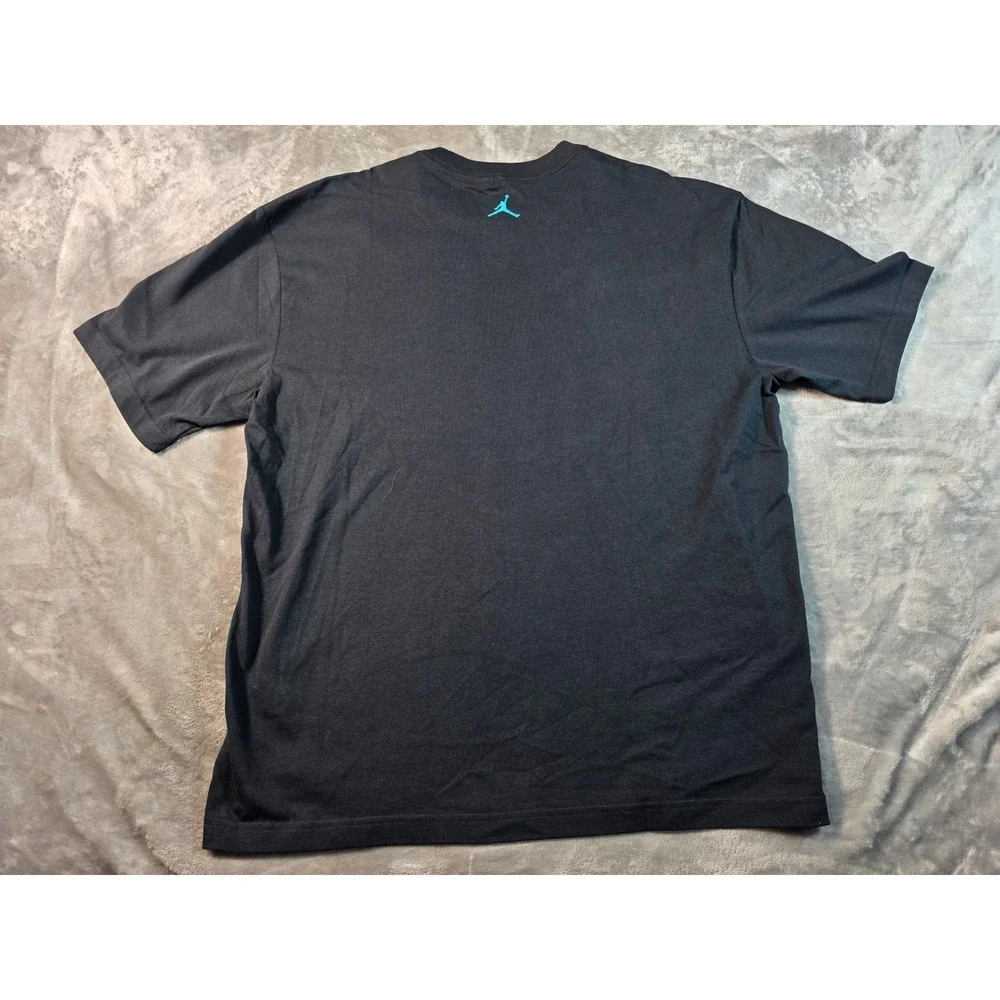 Jordan AJ 5 Grape 85 Graffiti Graphic T-Shirt Mens Large Black Jumpman Tee NEW